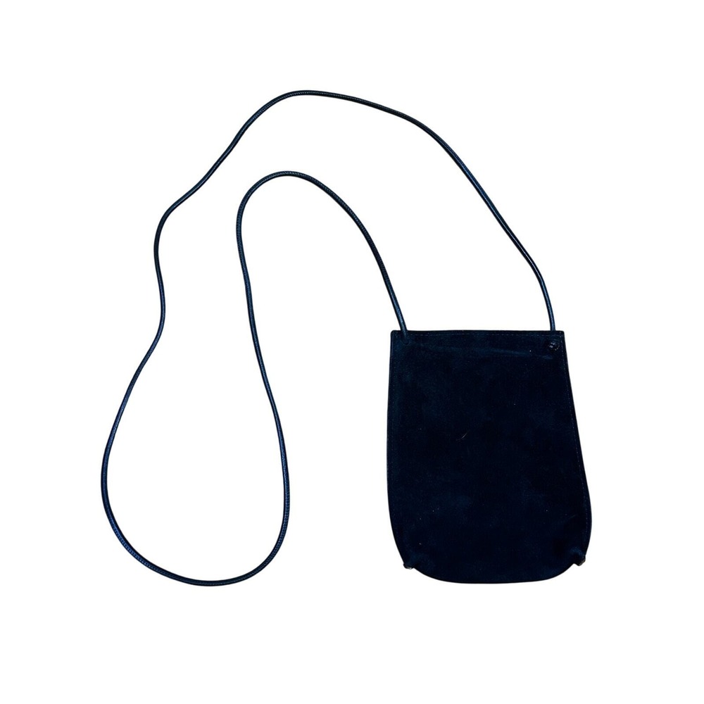 B.‎ May Handmade Black Suede Crossbody Phone Pouch